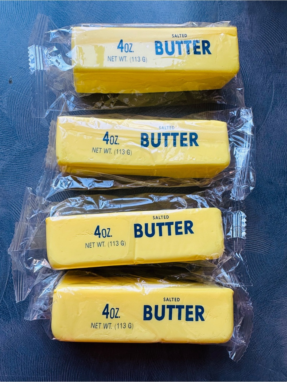 Salted Butter Sticks – Yellow Individually Wrapped 4 oz (Pack of 4)